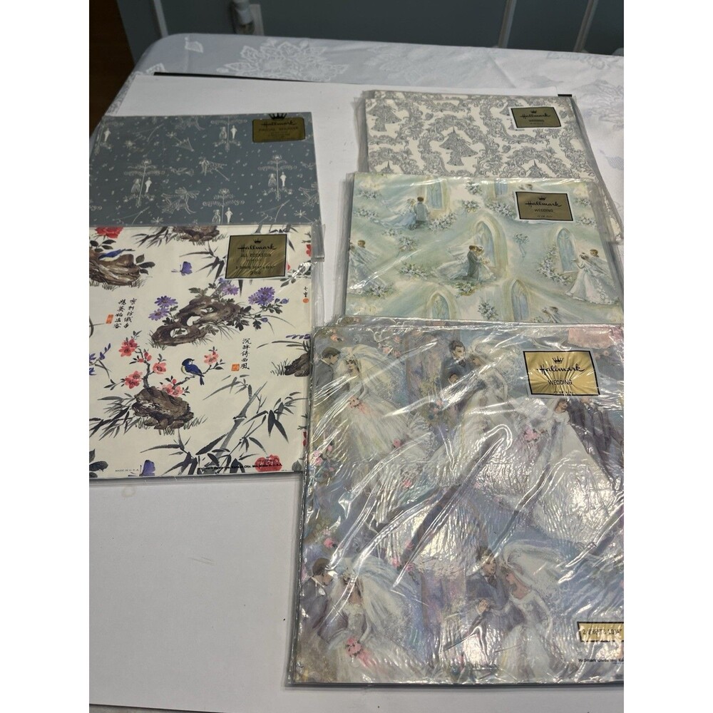 Lot of 19 pkgs Vtg Hallmark Sheet Wrapping Paper Original Cost 0.25 USA